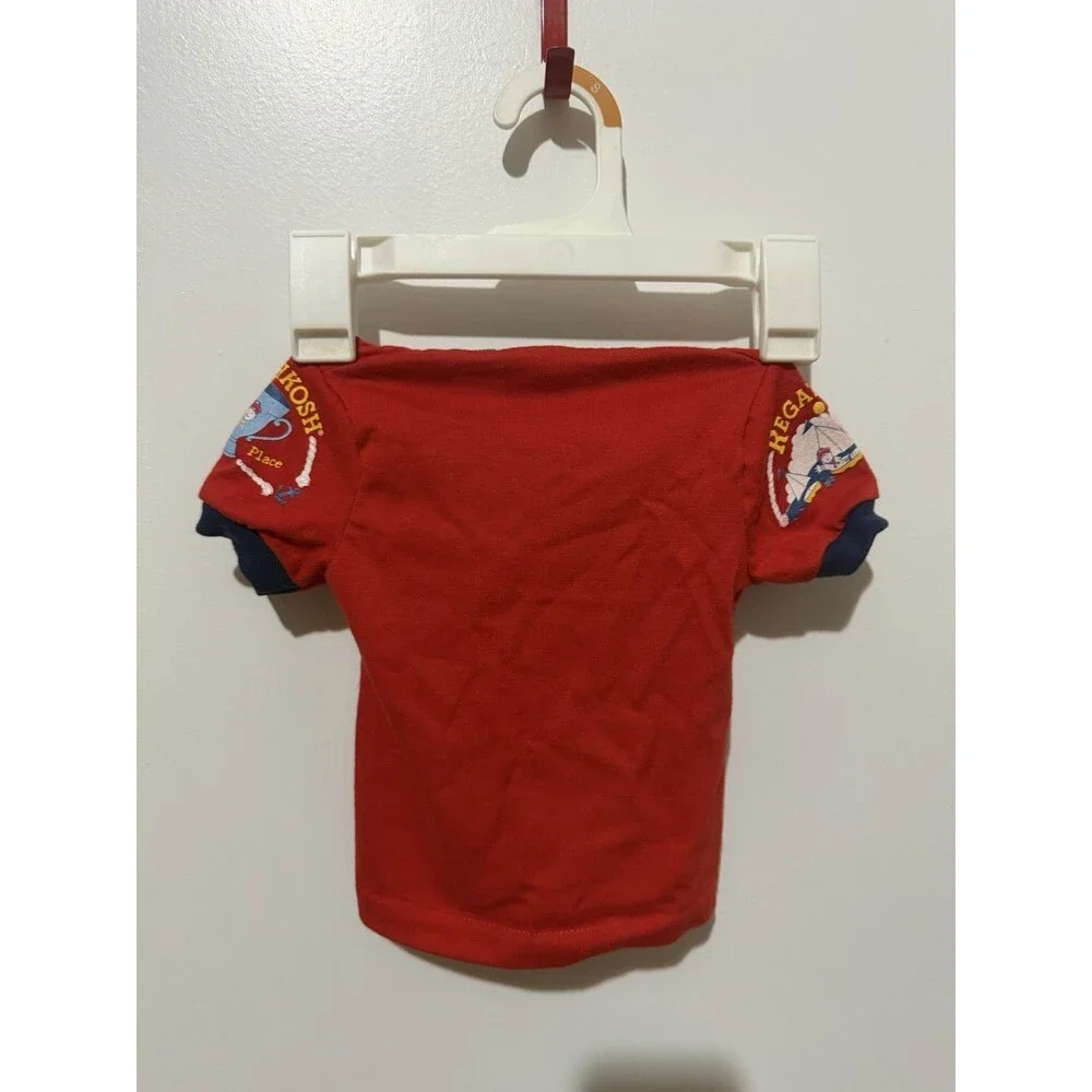 Vintage OshKosh B’Gosh Polo Red Size 6-9 Months Sailing Regata Boats
